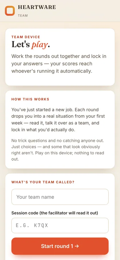 HeartWare — on a phone